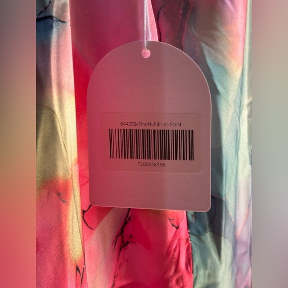 NEW Saints & Secrets Libby Scoop Back Maxi Dress Abstract Pink Women’s M - Picture 9 of 11